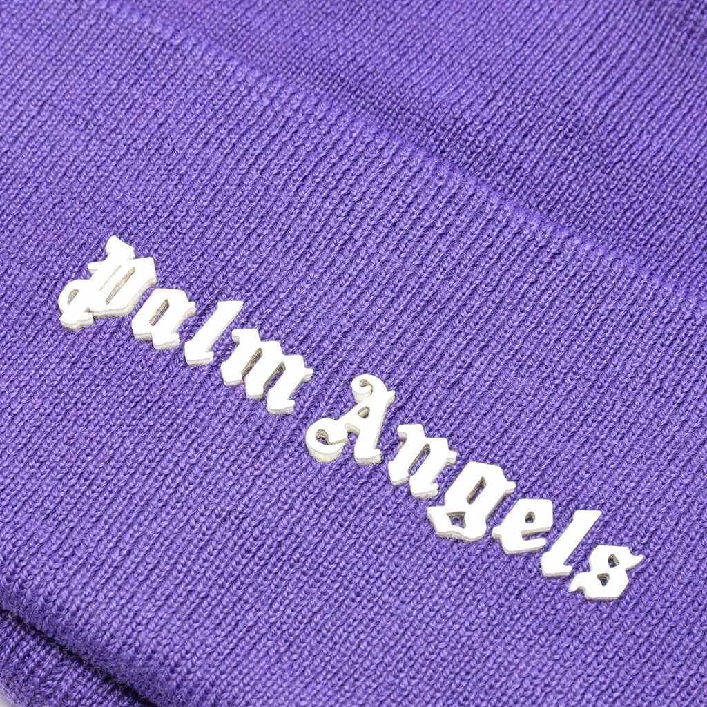 Classic Logo Beanie - Purple/White